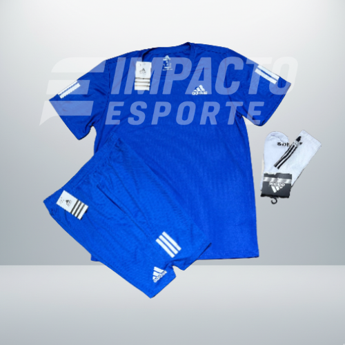 Kit Esportivo Masculino Adidas – Regata, Shorts e Meia Dry Fit Academia